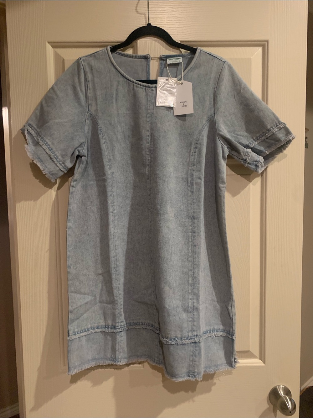 Light Blue Denim Casual Dress